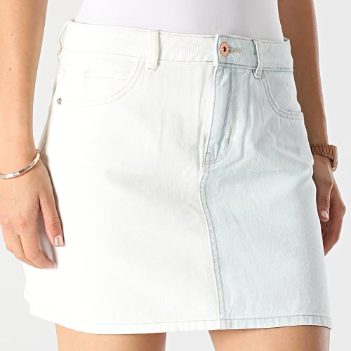 Jupe Jean Femme Vega Life Blanc Bleu Wash