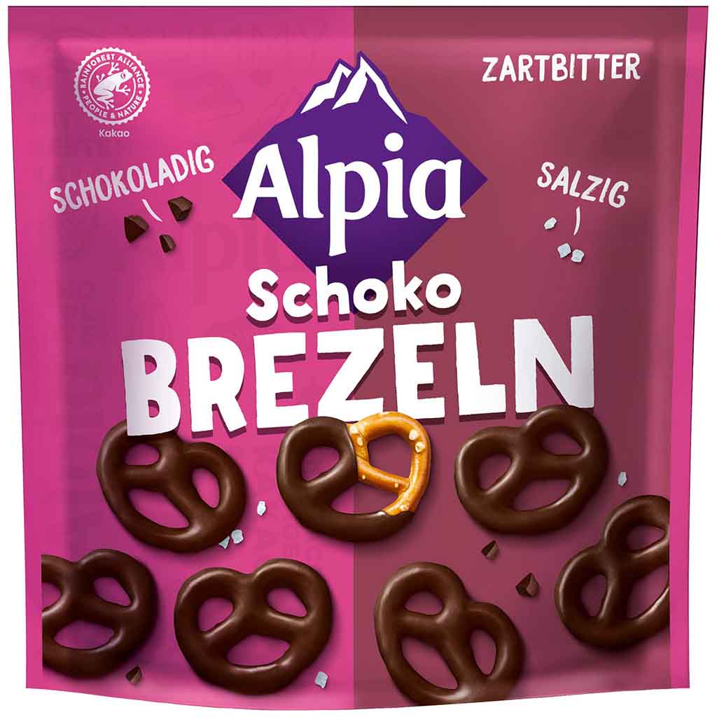 Alpia Schoko Brezeln Zartbitter 140g MHD:11.8.25