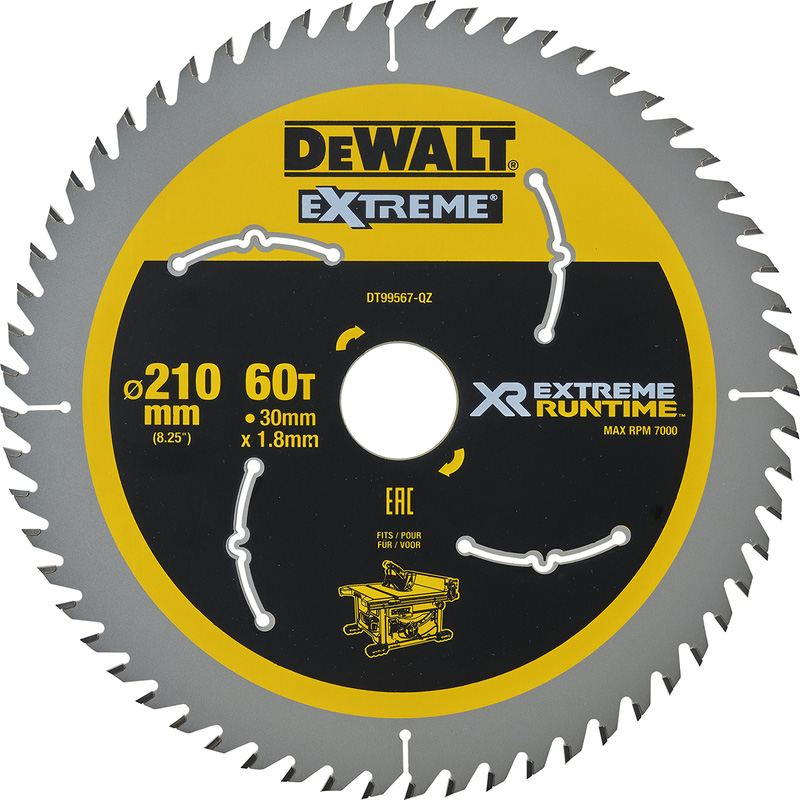 DeWALT Cirkelzaagblad 210x30mm 60T