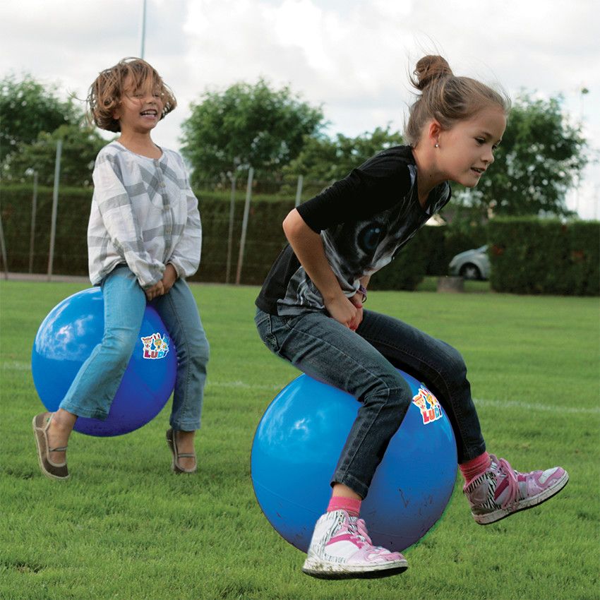 Ballon sauteur - Bleu - Doré