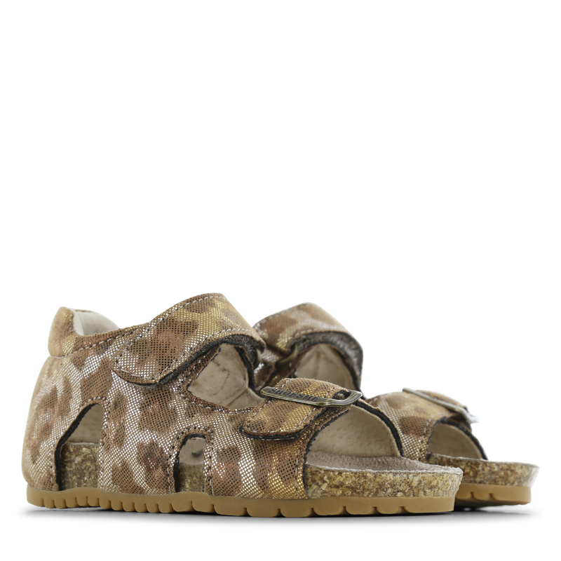 Shoesme braune Sandale mit Leopardenmuster