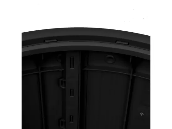 Boîte de rangement de jardin 3 en 1 noir polypropylène