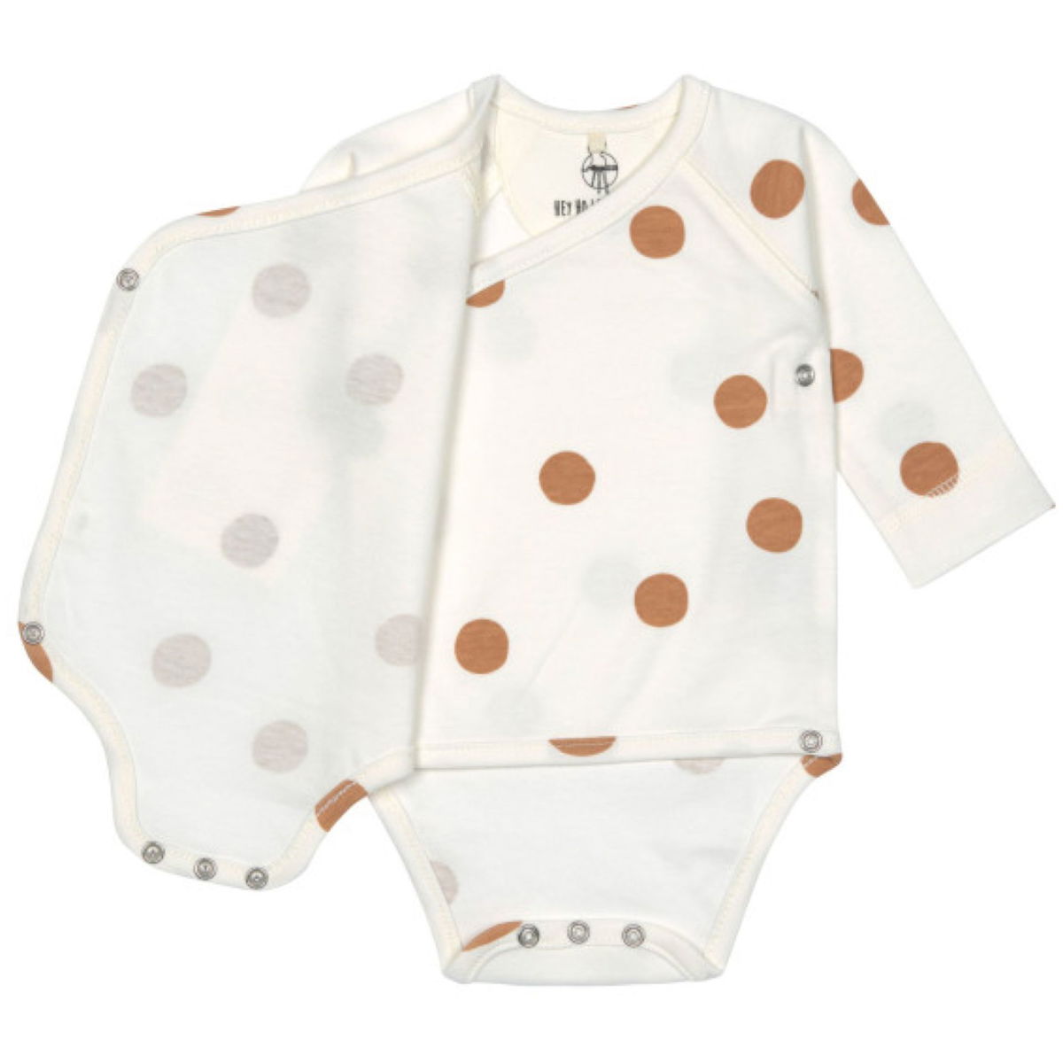 LässigLässig   Langarm Wickelbody GOTS Dots Milky 50/56