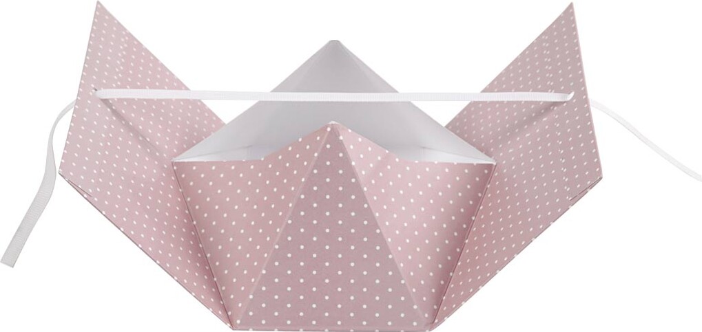Gaveæske - Prikker - Str. 15X7X8 CM - 250 G - Rosa - Hvid - 3 Stk