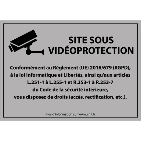 Panneau Site sous vidéoprotection - Signalisation de sécurité