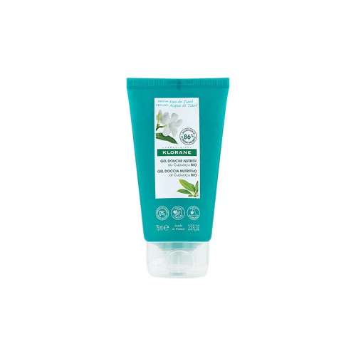 Klorane - Douche - Gel douche Eau de Tiaré au beurre de Cupuaçu BIO - Tous types de peaux 75 ml
