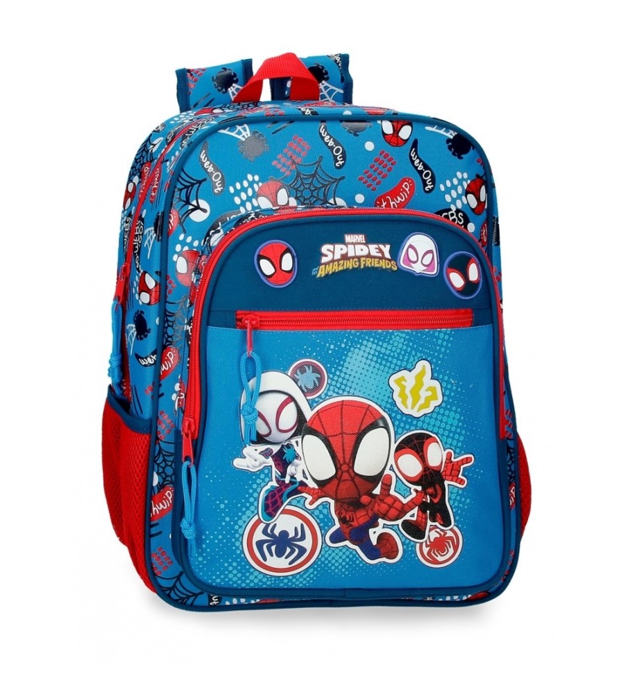 Mochila Joumma Bags Spidey Go webs go 38cm azul