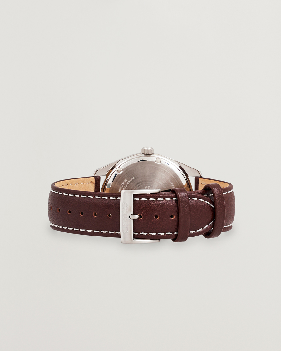 Seiko Quartz Leather 40mm Green Dial