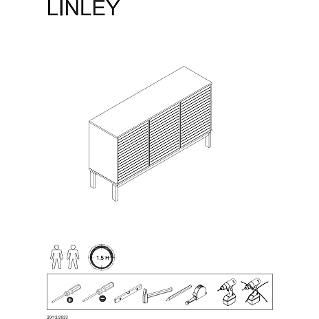 Linley skænk - hvidpigmenteret egefiner