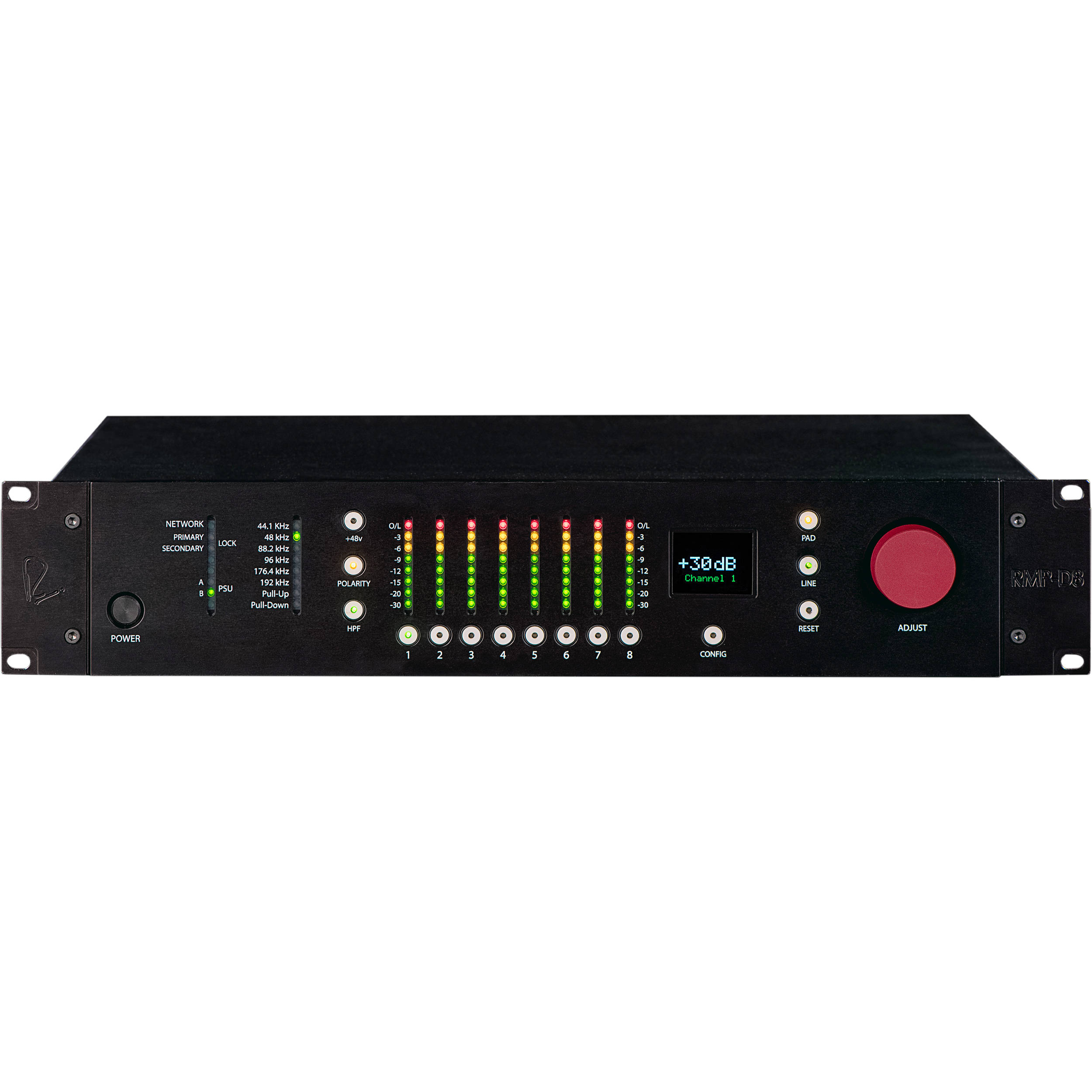 Rupert Neve RMP-D8 8-kanaals microfoonvoorversterker met DANTE