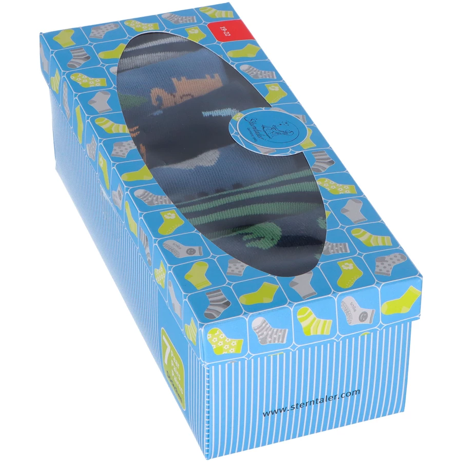 Sterntaler Söckchen Wildnis, 7er-Box marine