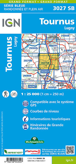 IGN - 3027 SB TOURNUS LUGNY 1 25 000