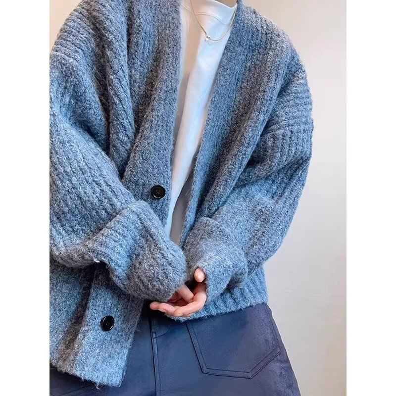 Nikoflin - V-hals effen geribbeld vest