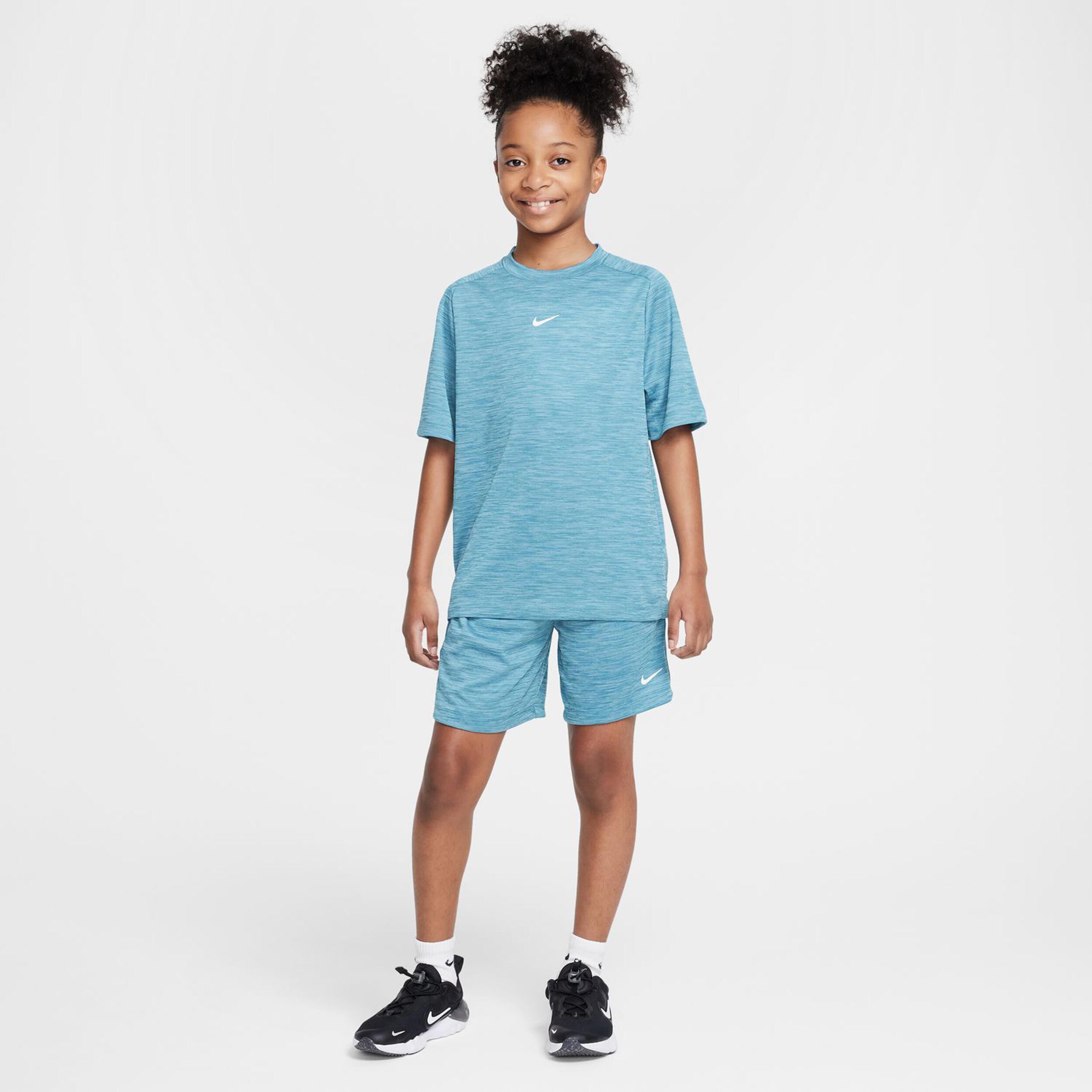 Nike Dri-FIT Multi Heather T-shirt Enfants - Bleu Petrol
