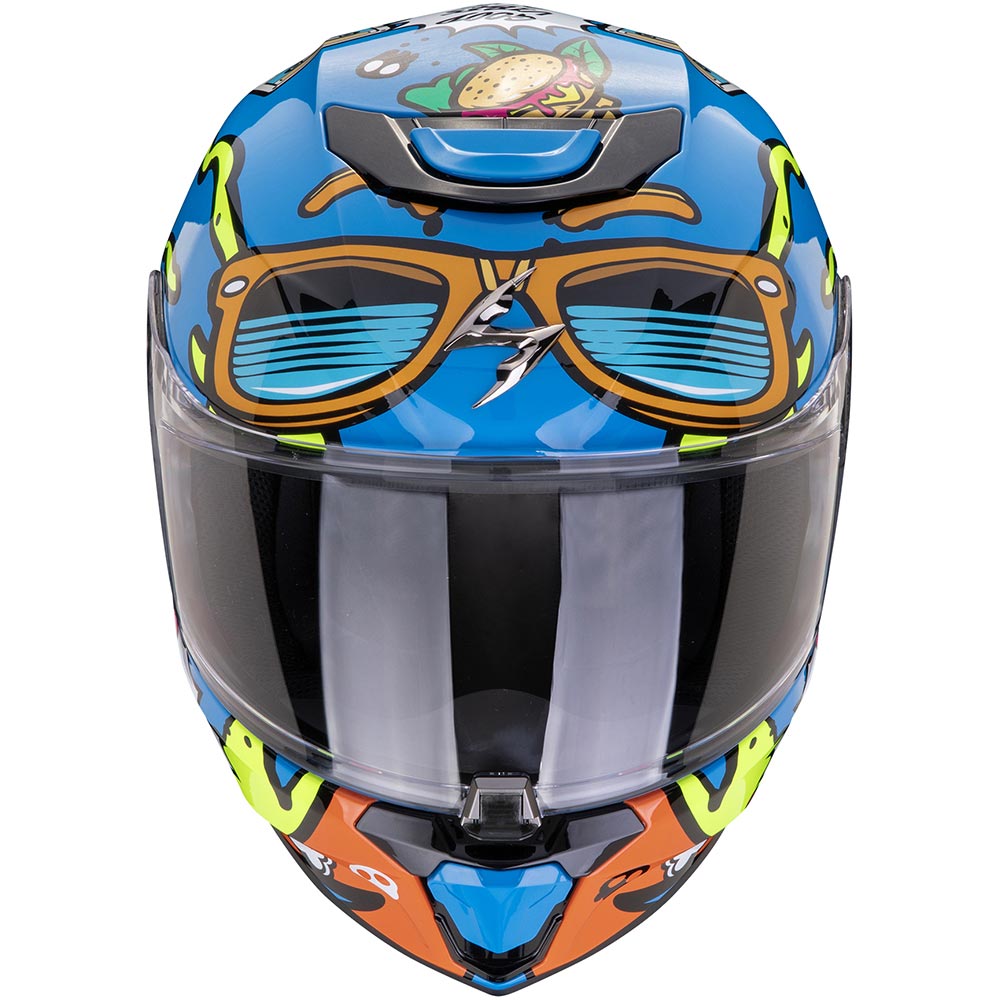 Scorpion - Casque Exo-JNR Air Fun Bleu / Orange / Jaune