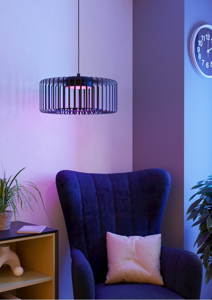 EGLO - Ginestrone-Z pendel sort Ø45 - RGB + TW - Zigbee, Bluetooth