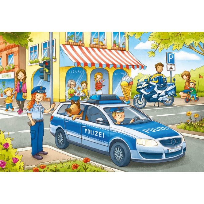Bodenpuzzle - Auf Streife mit der Polizei