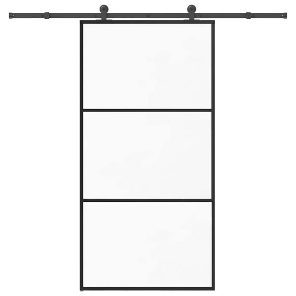 vidaXL Porta Deslizante com Conj Ferragens 102x205cm Vidro Esg/alumínio - 949129189