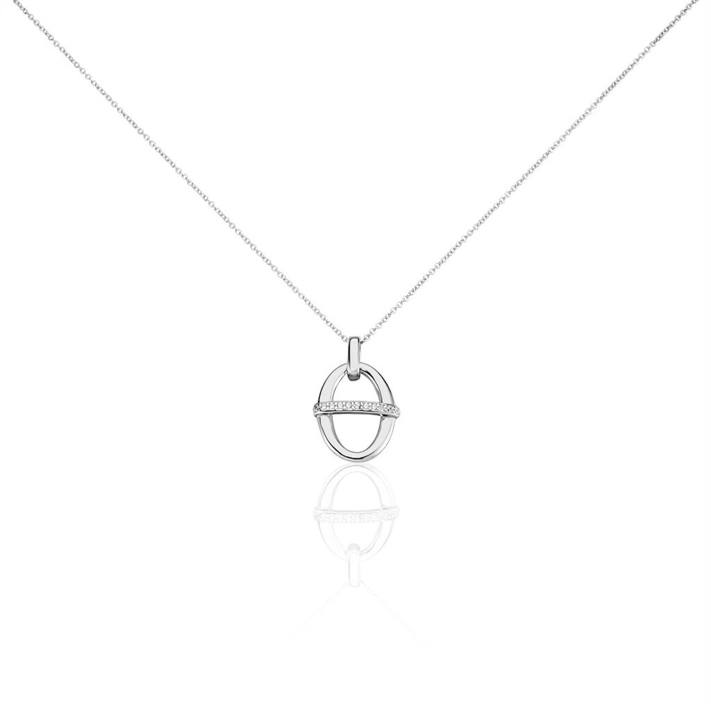 Collier Argent Sabri Oxydes De Zirconium