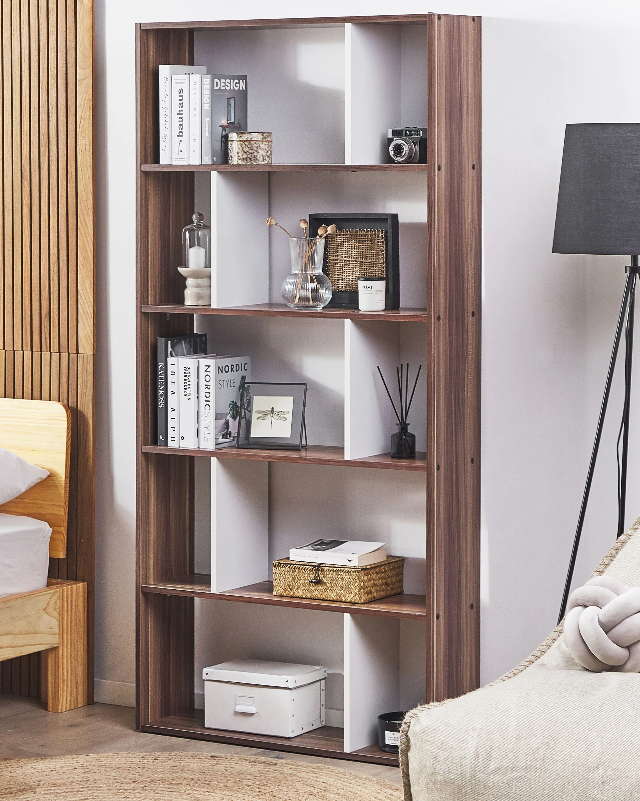 Boekenkast met 5 planken ORILLA 174 cm Donkerbruin