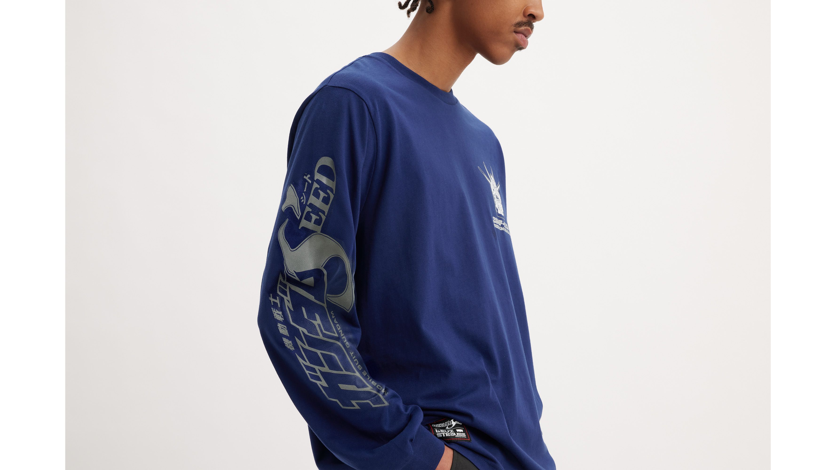 T-shirt manche longue Levi's® x Gundam SEED - Galaxy Blue - Bleu
