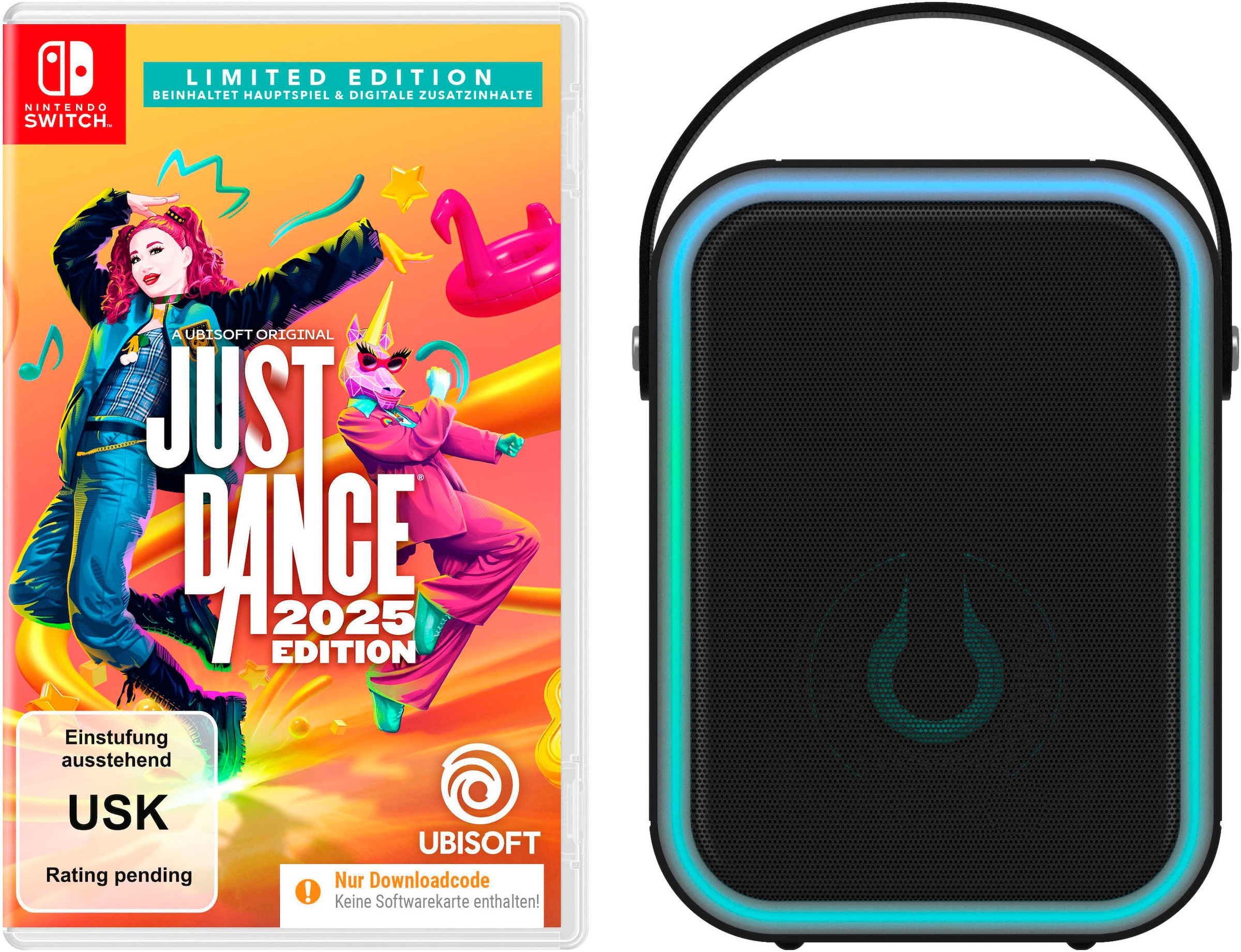 UBISOFT Spielesoftware »NSW Just Dance 2025 Limited Edition + Bluetooth Concert Lautsprecher« Nintendo Switch