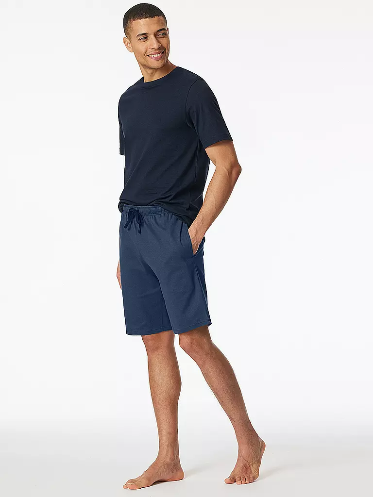 SCHIESSER Pyjama Shorts MIX + RELAX blau