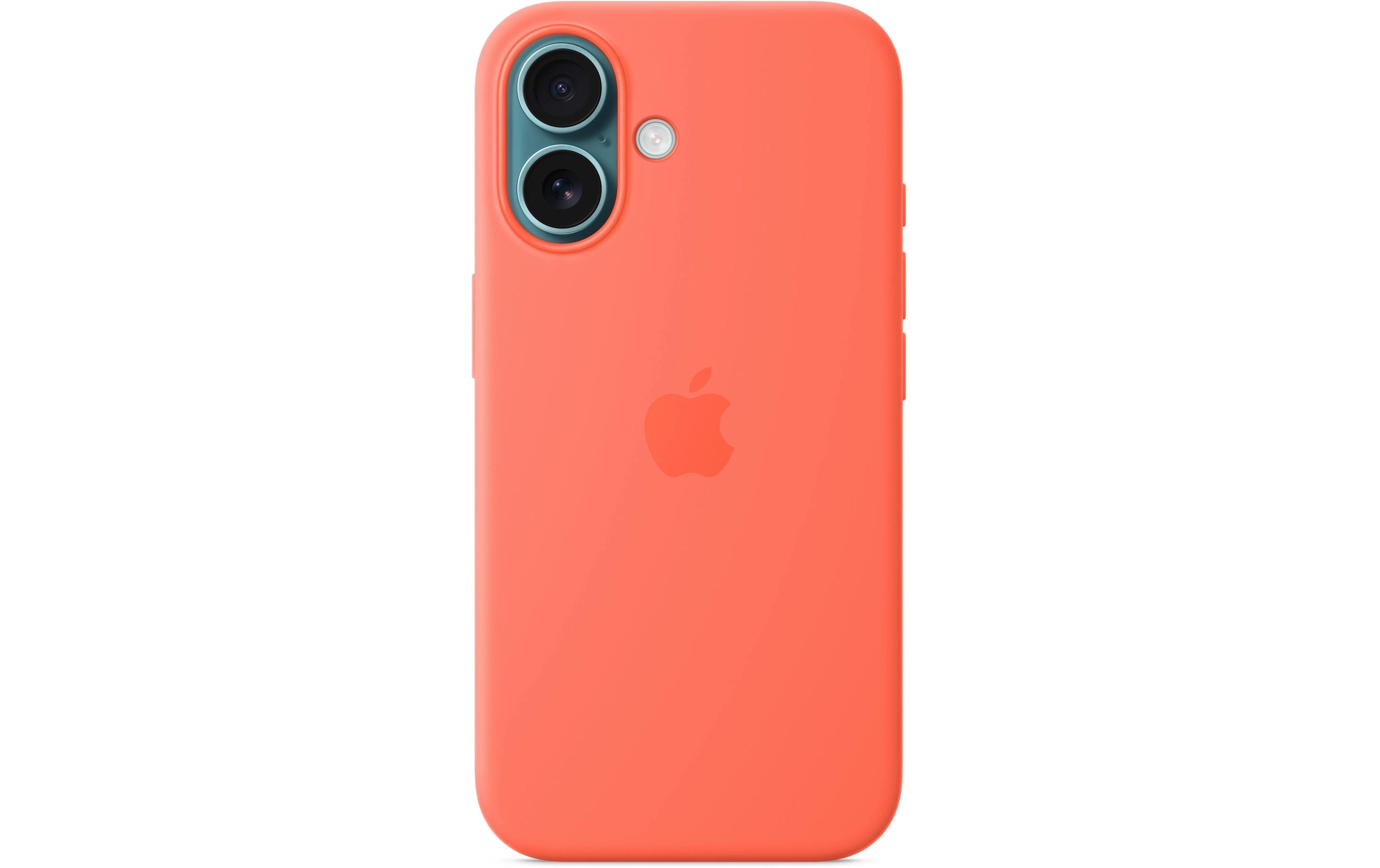 Silicone Case mit MagSafe iPhone 16 TangerineSilikon-Backcover mit «MagSafe» für das Apple iPhone 16
