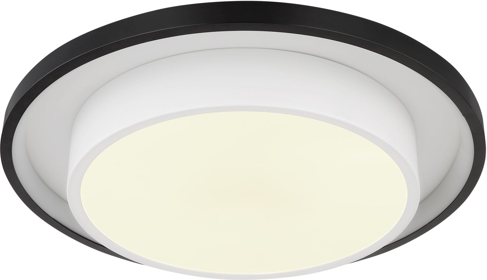 LED-Deckenleuchte MORGAN - schwarz-weiß - Ø 39,5 cm