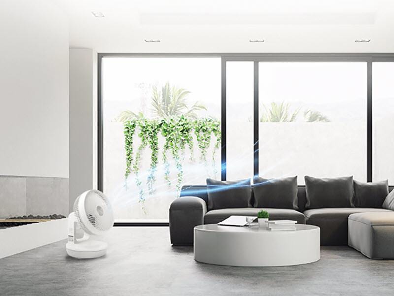 Stylies by Koenig Tischventilator Tara Weiss Tischventilator mit 3D-Oszillierung