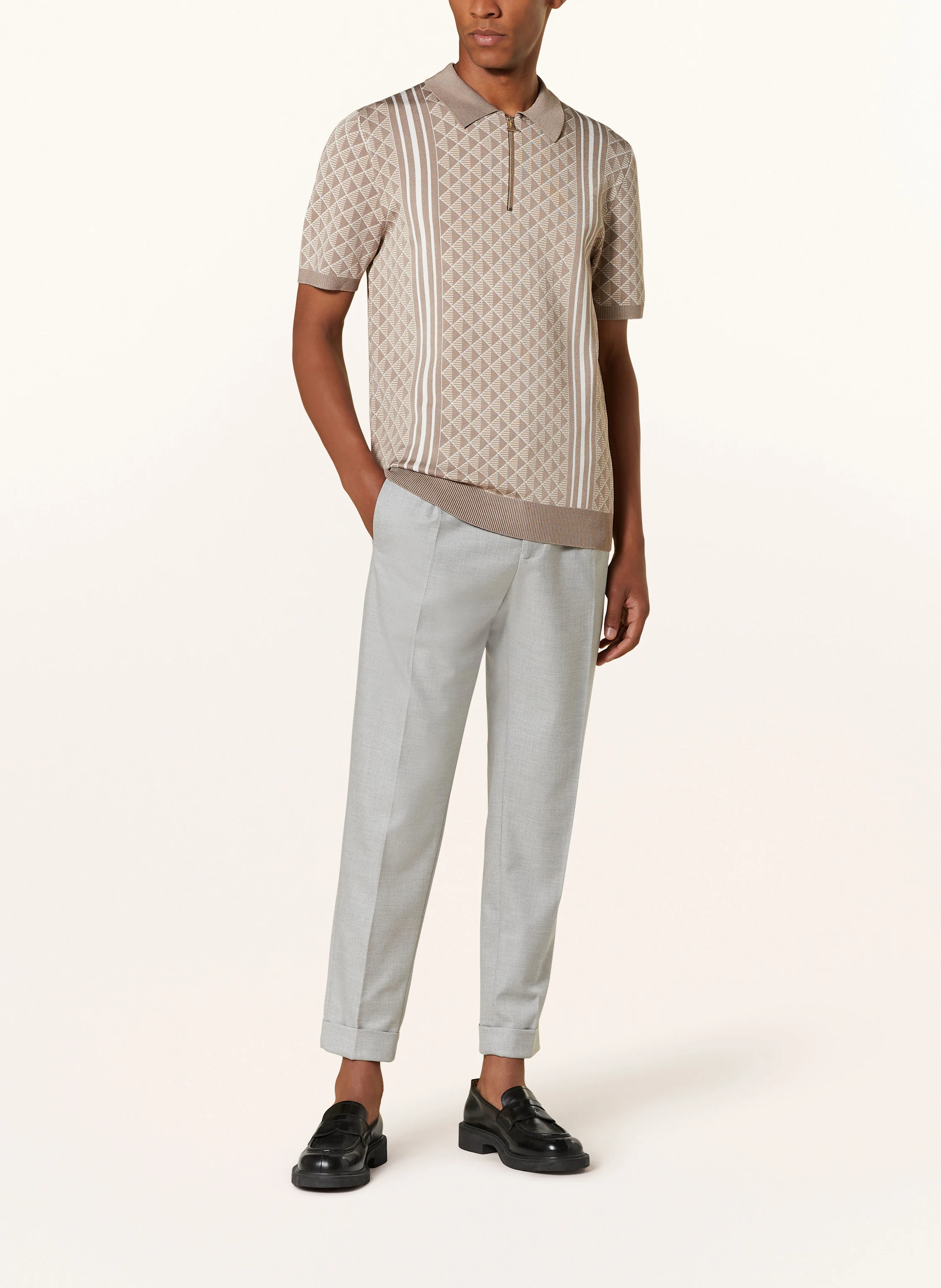 REISS Strick-Poloshirt SANDERSON
