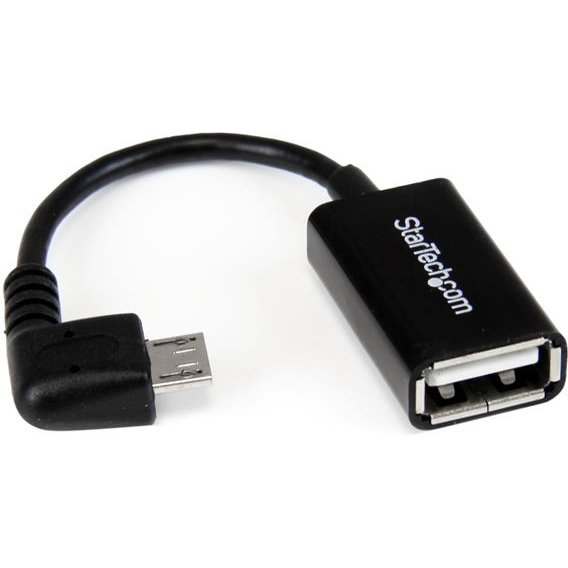 StarTech.com Câble adaptateur Micro USB à angle droit vers USB Host OTG de 12cm - Mâle / Femelle