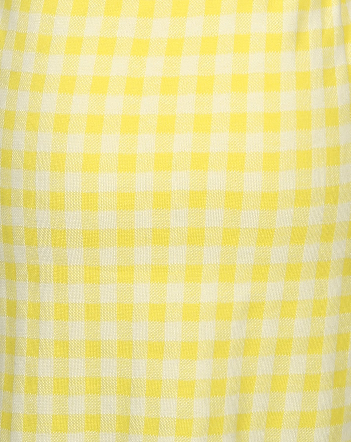 Jersey-Kurzarmkleid TEGEL kariert in gelb