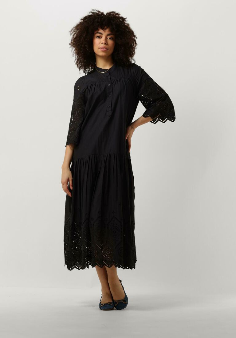 LOLLYS LAUNDRY zwarte lollys laundry maxi jurk timorll midi dress ss
