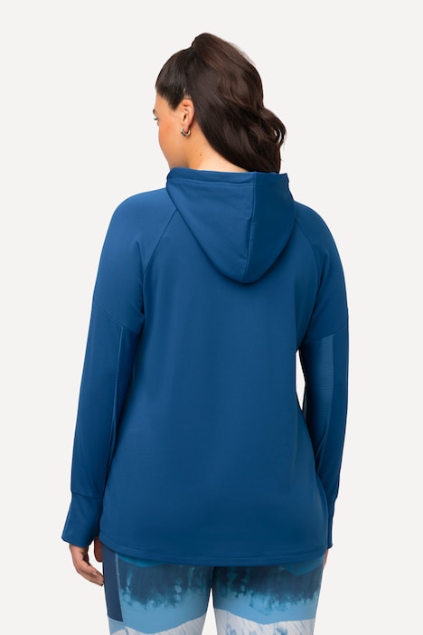 Funktionsshirt, Kapuze, Langarm, Hoodie, Daumenloch