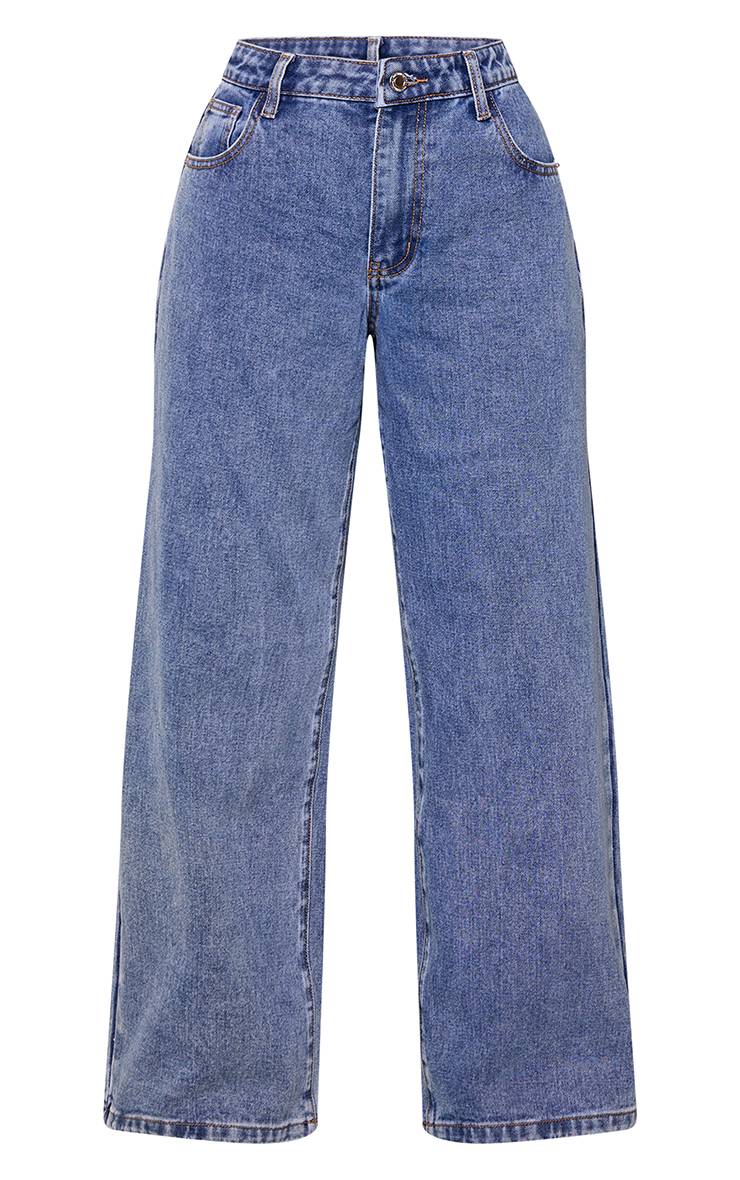 Ecru Jean Boyfriend Petite Taille Basse Bleu Moyen Délavé