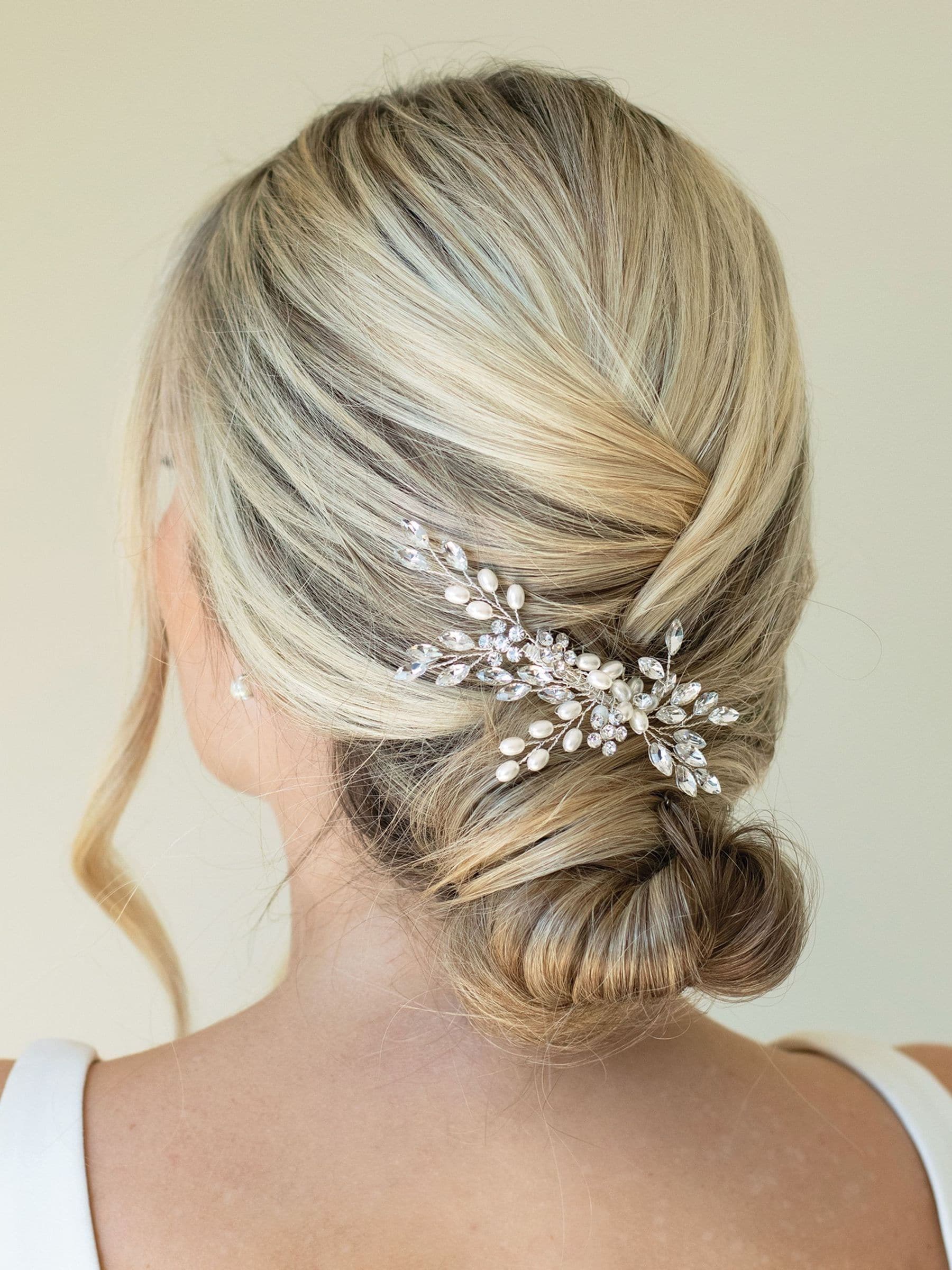 Zilver - Ivory & Co - Sierkam met parels en kristallen