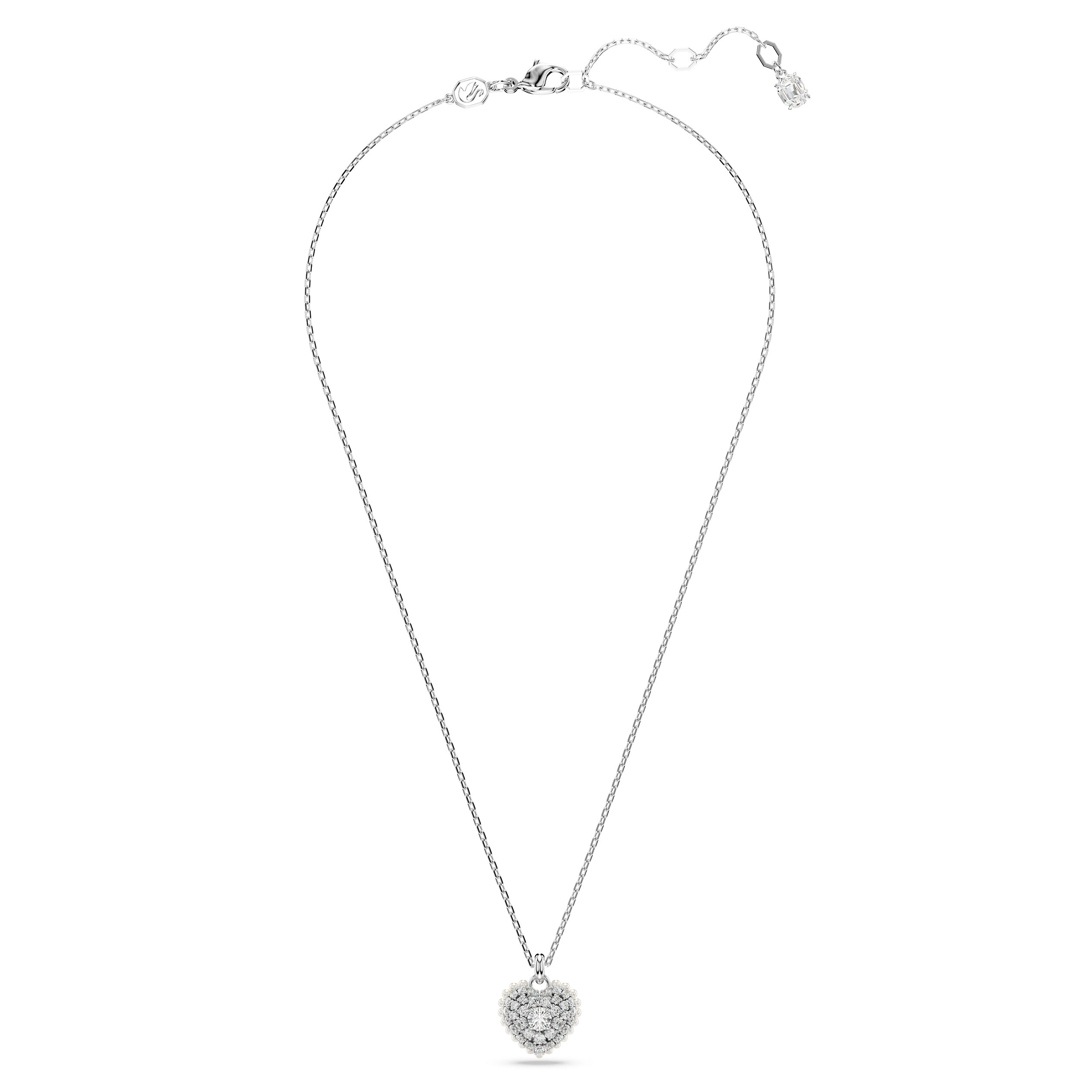 Swarovski Hyperbola Collier Herz, Weiss, Rhodiniert