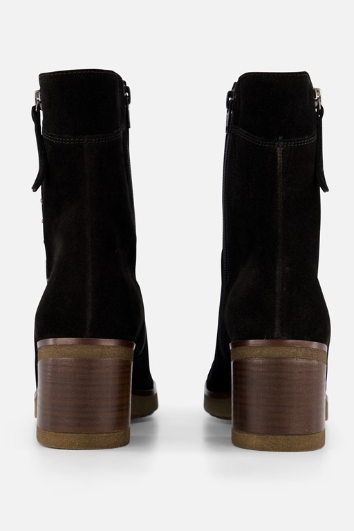Gabor Enkellaarsjes zwart Suede