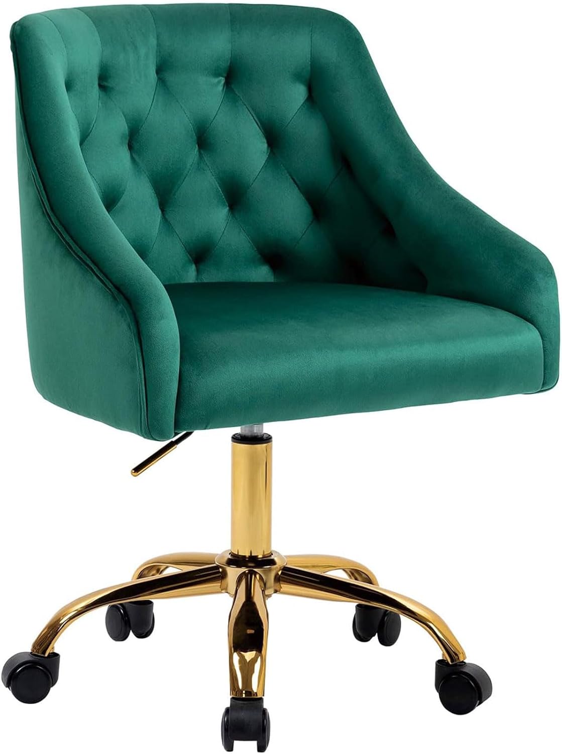 Homeoffice Stuhl, Ergonomischer Bürostuhl mit Rollen, höhenverstellbarer Schreibtischstuhl Samt, komfortabler Stuhl, modernes Design, langlebig ZF8387346