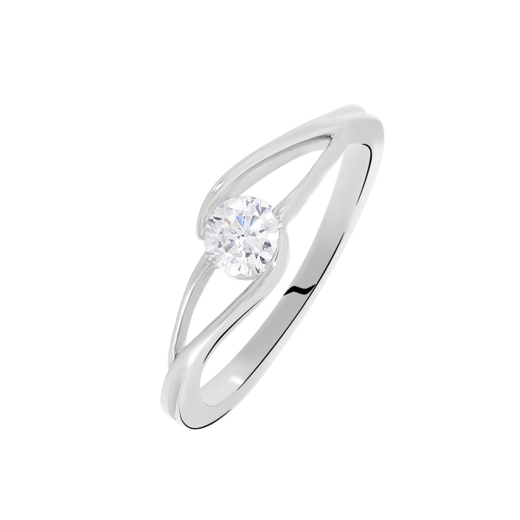 Bague Lysie Argent Blanc Oxyde De Zirconium