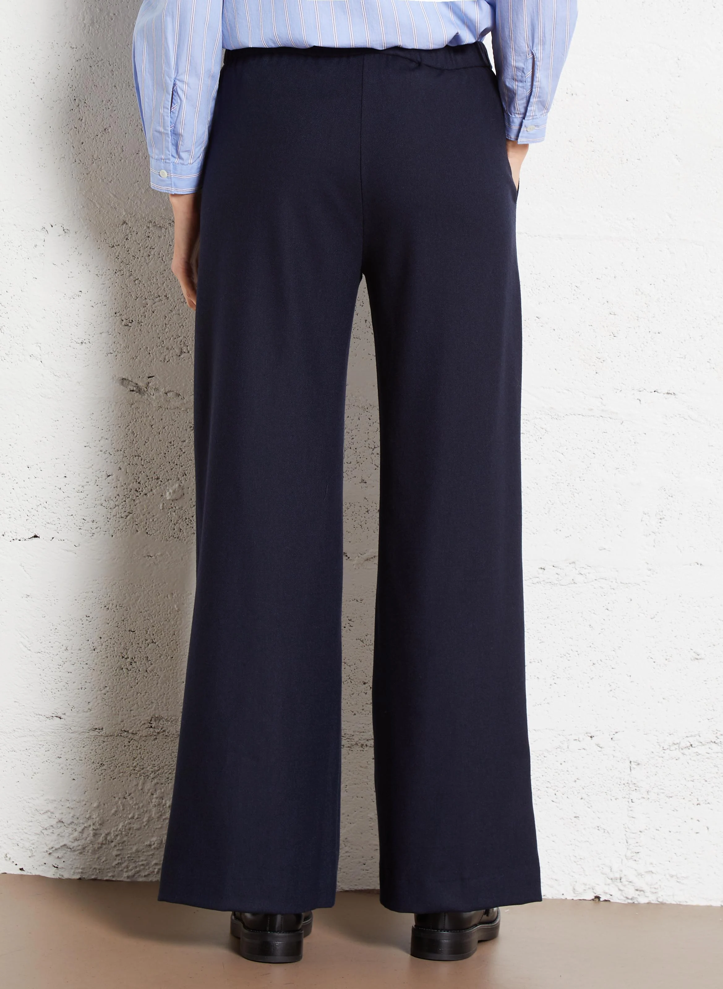 PERILLO - Pantalon large à plis | Bleu