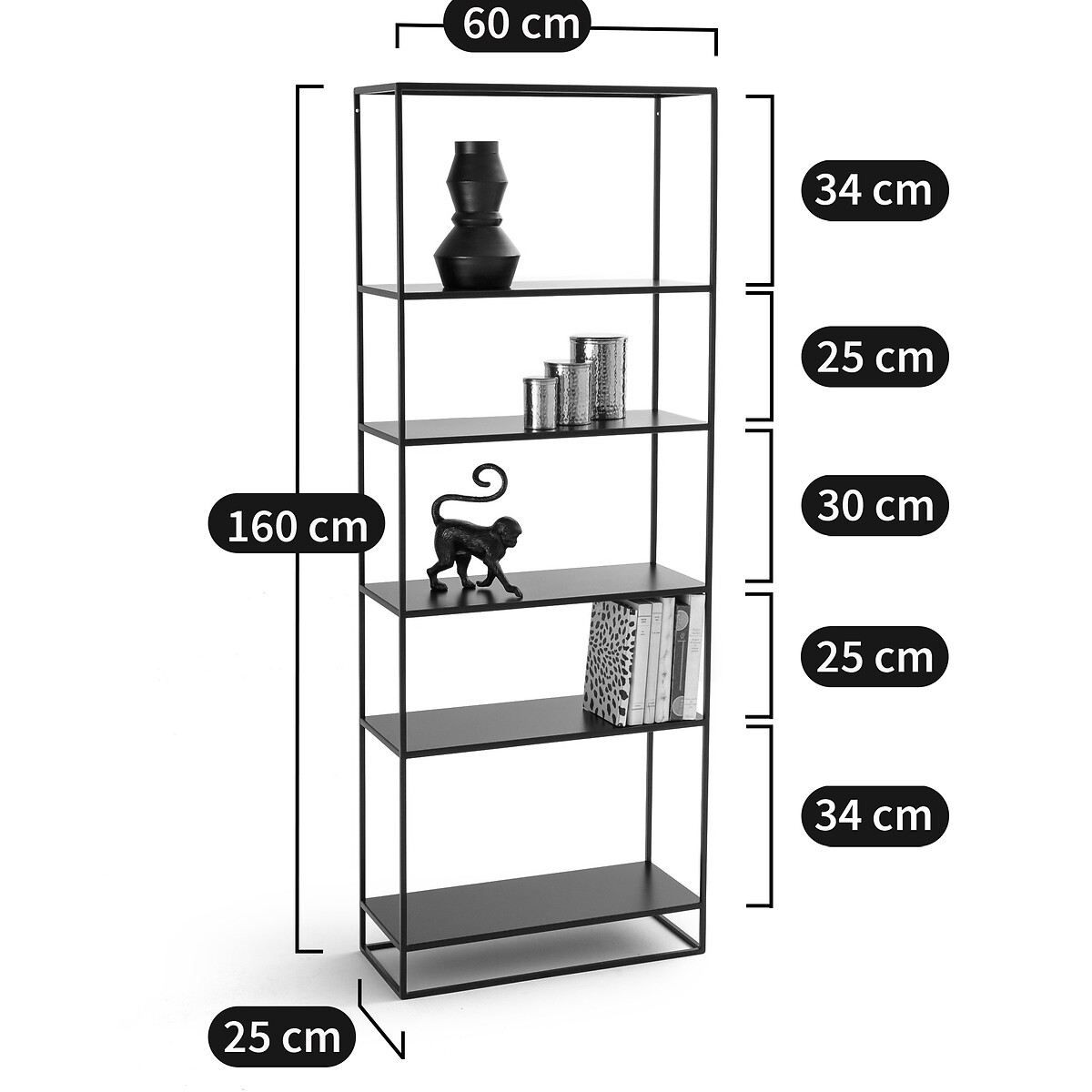 LA REDOUTE INTERIEURS<br>Estante Stalen com 6 pés, Miva