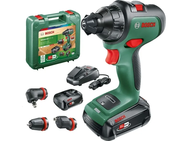 2 gear-Batteri boremaskine Bosch Home and Garden AdvancedDrill 18 18 V inkl. ekstra batteri, Kuffert, Inkl. oplader