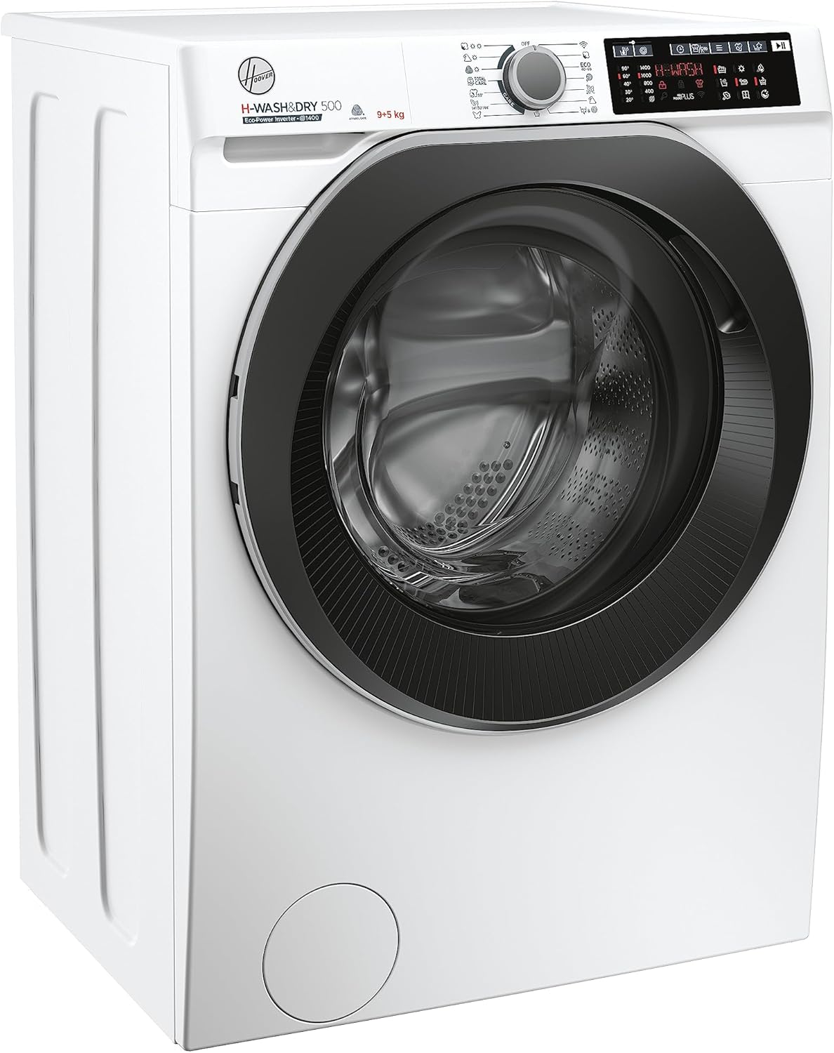 Hoover H-WASH&DRY 500 HD 495AMBS/1-S Waschtrockner/Energieeffizienzklasse D/A/Füllmenge Waschen 9 kg/Trocknen 5 kg/Active Steam/BPM Inverter Motor/Mix-Power-System/WiFi + Bluetooth