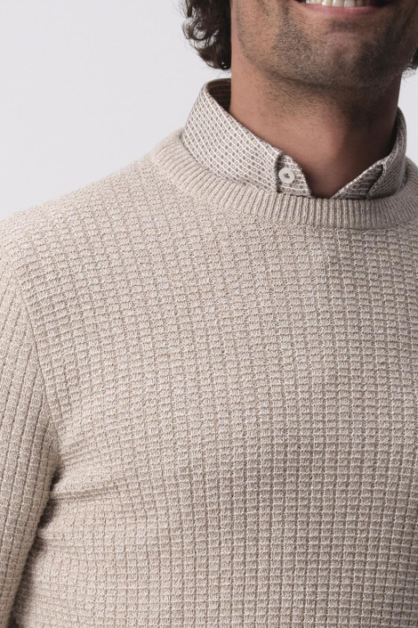 Campbell beige heren trui