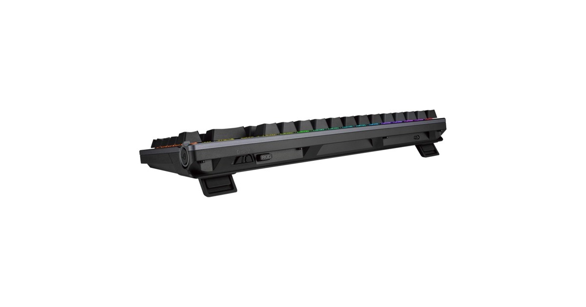 ASUSROG Azoth, gaming toetsenbord  (Gunmetal, US lay-out, ROG NX Red, RGB leds, TKL, Hot-swappable, Bluetooth / 2.4GHz / USB 2.0)
