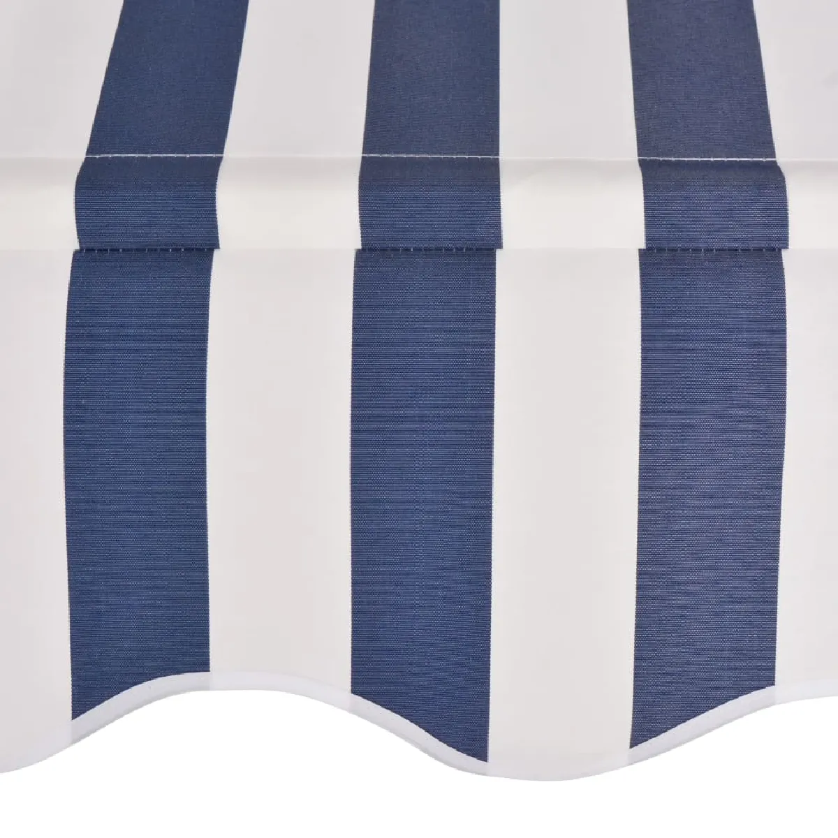 vidaXL Auvent rétractable manuel - Rayures bleues/blanches