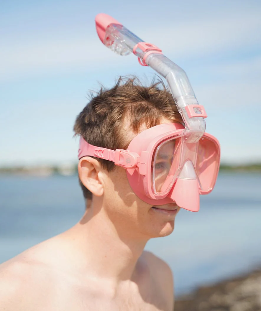 Watery fullface dykkermaske til voksne - Pearl - Pink