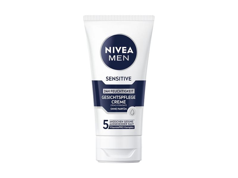 NIVEA MEN Gesichtscrème Sensitive 75 ml Gesichtspflege beruhigt und versorgt die Haut intensiv mit Feuchtigkeit